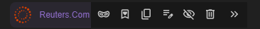 Caves of Wonders (CoW) compact-list bookmark toolbar Caves of Wonders (CoW) compact-list bookmark toolbar showing actions for a saved link