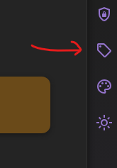 Caves of Wonders (CoW) Tag Manager button Caves of Wonders (CoW) sidebar highlighting the Tag Manager button for organizing saved bookmarks with tags